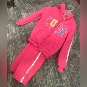 Girls - 18 months - 2 piece set Sweatsuit Set. Sweat Jacket and Sweatpants.